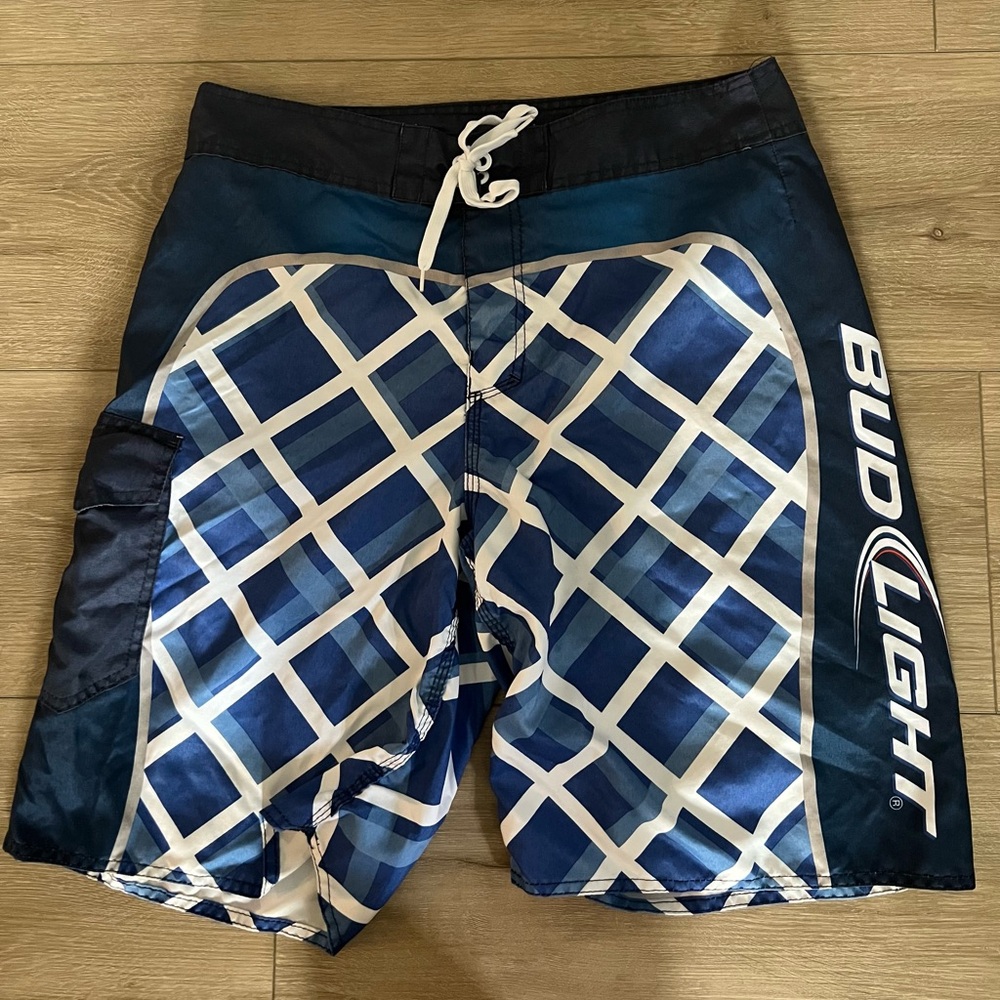 Bud Light Men’s Unlined Swim Shorts Size 34